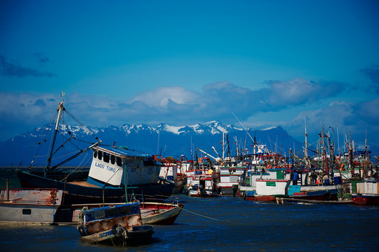 Puerto Natales — The Harbor Before the Mountains No. 10 — 60 × 40 cm