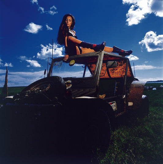 Artwork Title: At the Top of the Machine 100 x 100 cm
Series: Wooden Machines & Models
Artist: Marcus Luconi
Year of Capture: 2001
Location: Mostardas, Rio Grande do Sul, Brazil
Original Medium: Fuji Velvia 50 ISO color transparency film
Camera: Analog medium format camera, including Hasselblad 503 CW
Print: Fine art archival pigment print
Edition: [número da edição]